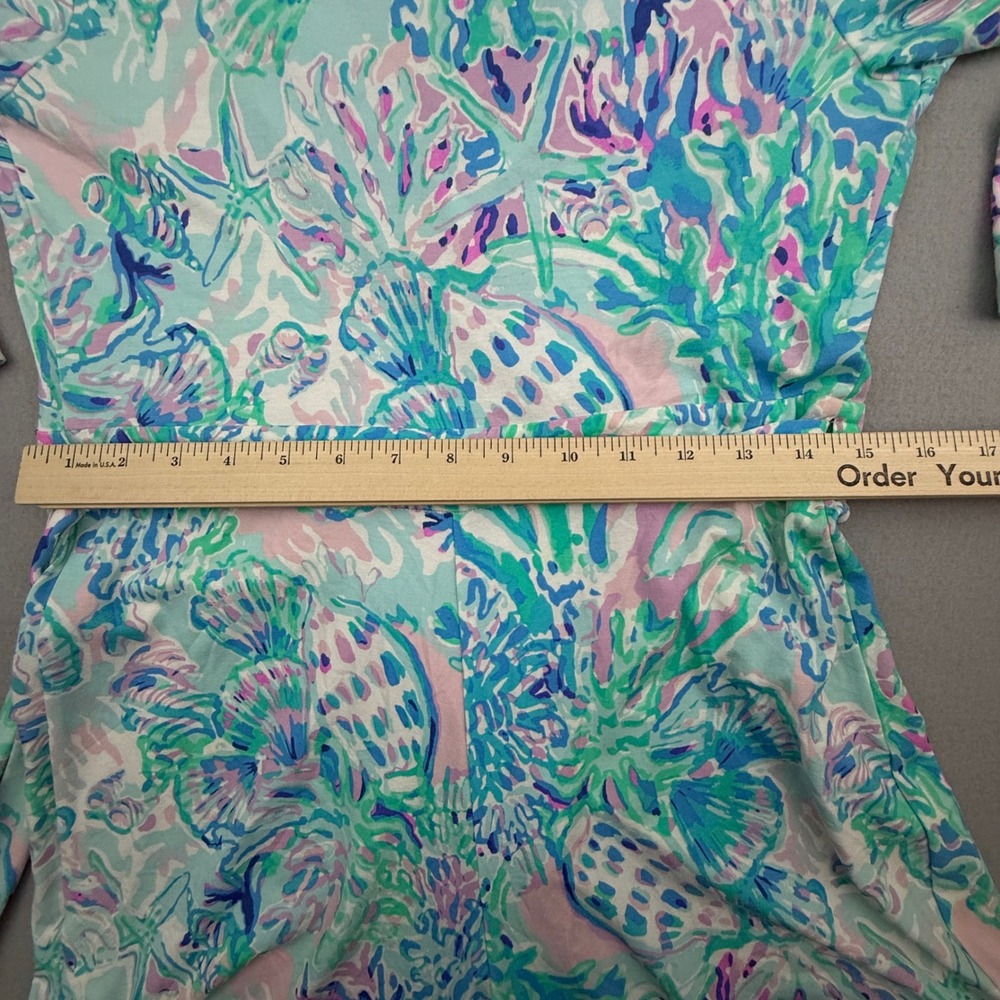 Lilly Pulitzer Karlie Wrap Romper Women Medium Amethyst Tint Crayesa Floral Wrap - Picture 10 of 16